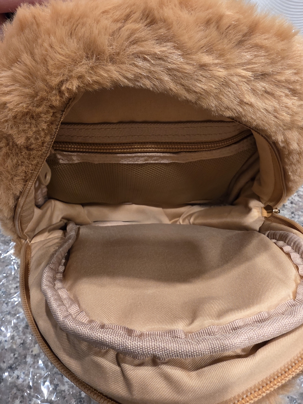 Chip & Dale Plush Faux-Fur Kids Backpack - Brown - Picture 3 of 3